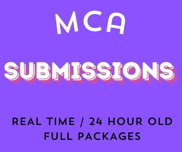 MCA FULL PACKAGE SUBMISSIONS
